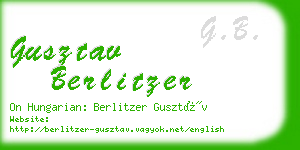 gusztav berlitzer business card